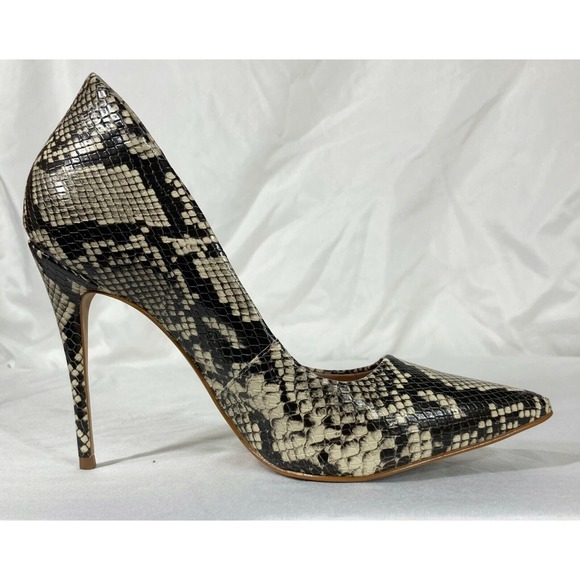 Aldo Women's Stessy Snakeskin Stiletto High Heel Shoe Size 8 EU 38.5 Pointy Toe - Picture 4 of 11